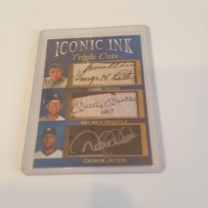 Babe Ruth Mickey Mantle Derek Jeter iconic ink